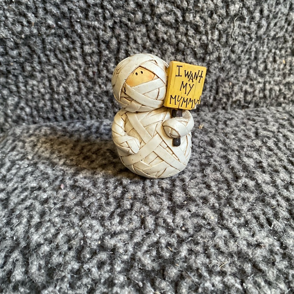 Mummy Figurine with Sign